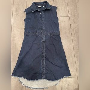 ADRIANO GOLDSCHMIED Girl's Rosanna shirtdress, denim. Raw hem Perfect. Size L